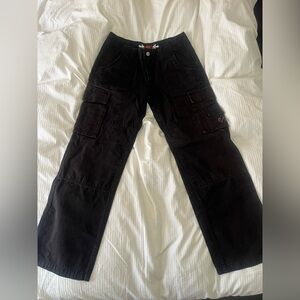 Sartso Kevlar Women's Black Motorcycle Cargo Jeans